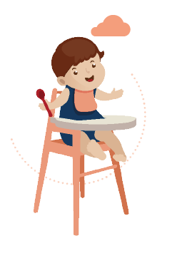 Child in a high chair
