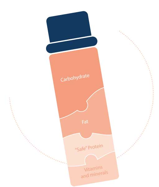 image showing the make up of protein substitute